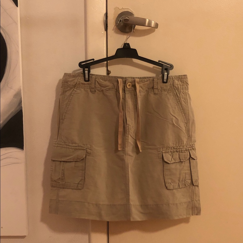 Vintage GAP Casual Beige Cargo Skirt with drawstring & pockets